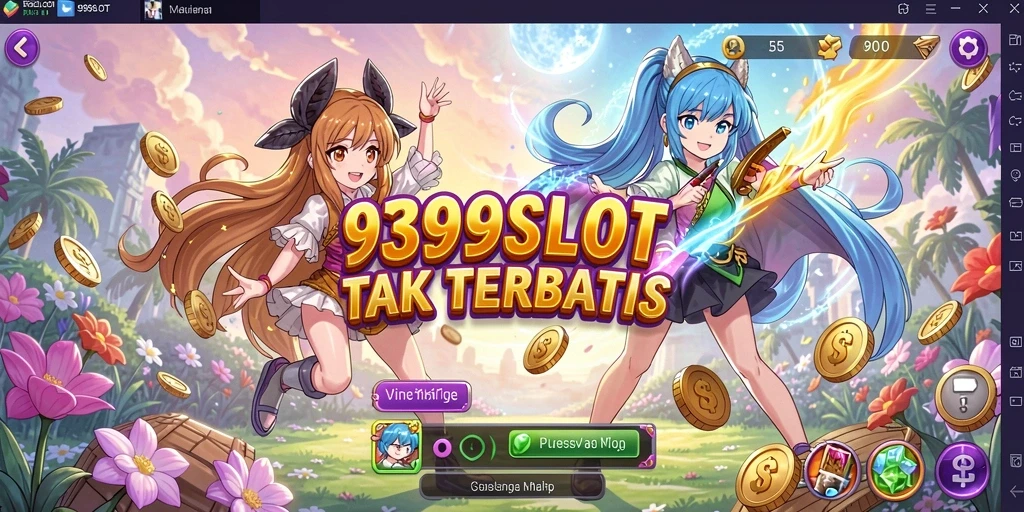 Tampilan gameplay menarik dengan karakter Anime yang penuh warna.