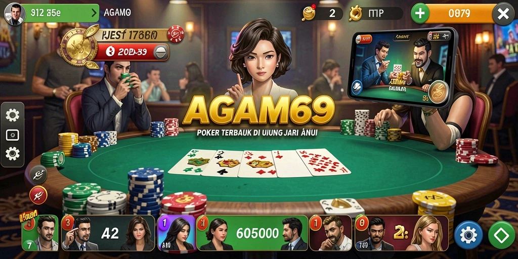 Tampilan gameplay poker AGAM69 yang menarik dan penuh aksi.