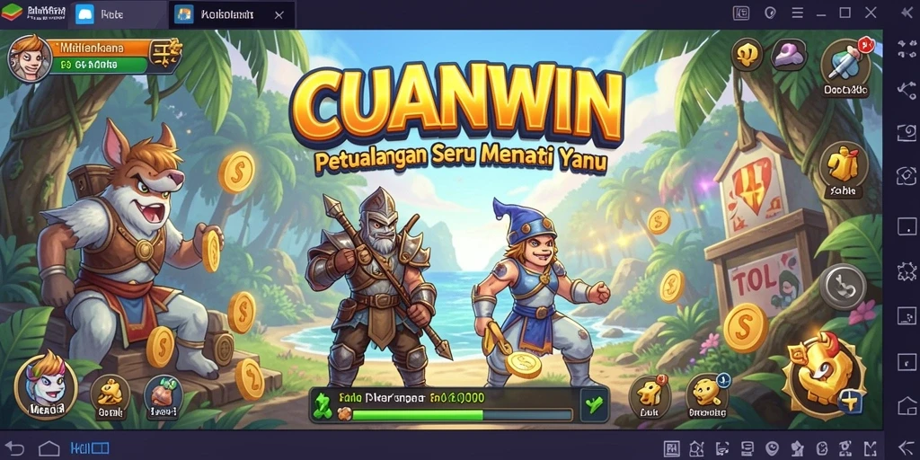 Screenshot utama CUANWIN menampilkan aksi petualangan seru dengan grafik yang memukau.