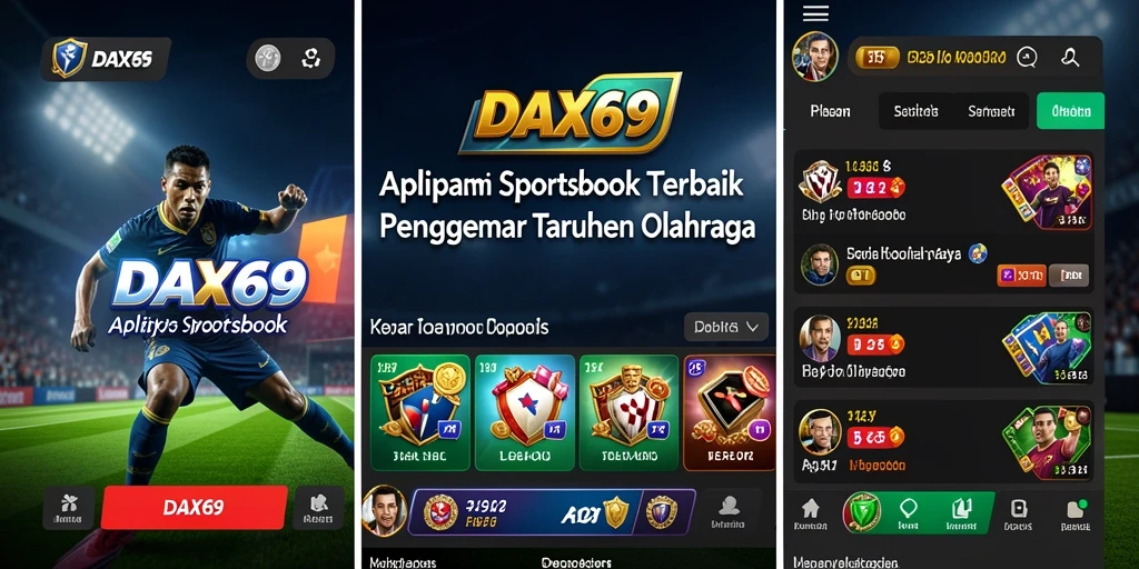 Tangkapan layar gameplay DAX69 yang menampilkan fitur taruhan olahraga.