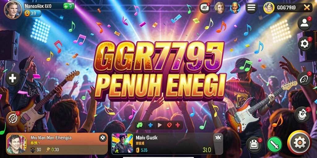 Tampilan gameplay seru GGR7777 dengan musik yang menghentak.