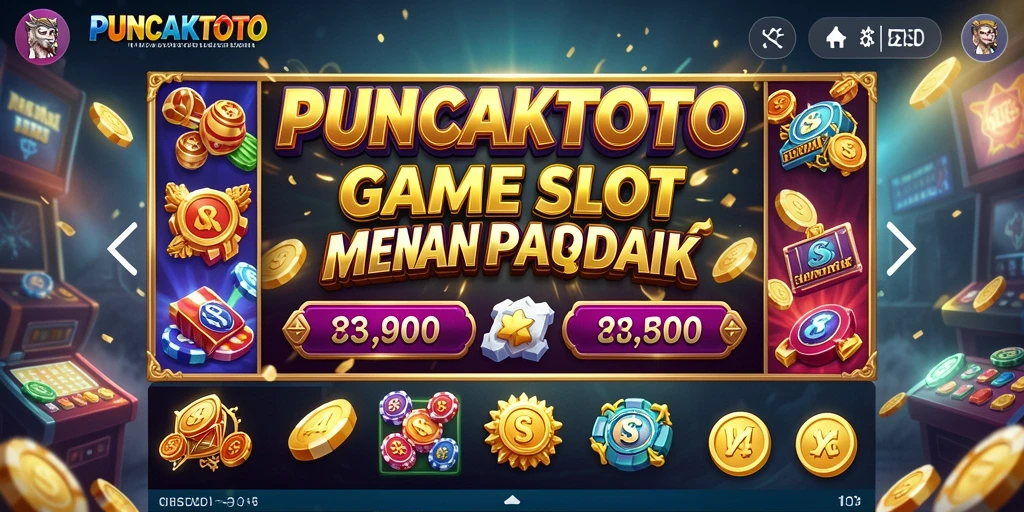 Screenshot gameplay PUNCAKTOTO dengan simbol dan fitur menarik.