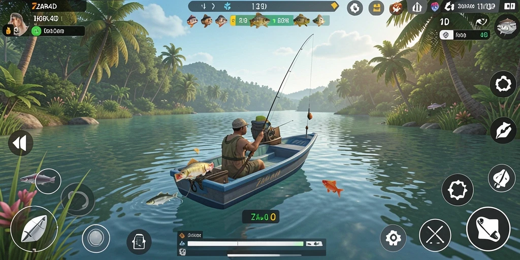 Tampilan gameplay ZARA4D yang menarik dan interaktif dengan variasi ikan.