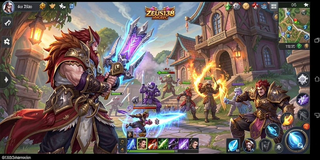 Tangkapan layar menampilkan aksi seru dalam permainan MMORPG ZEUS138.